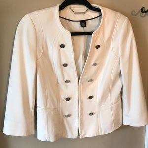 White House black market White blazer